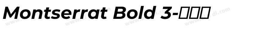 Montserrat Bold 3字体转换